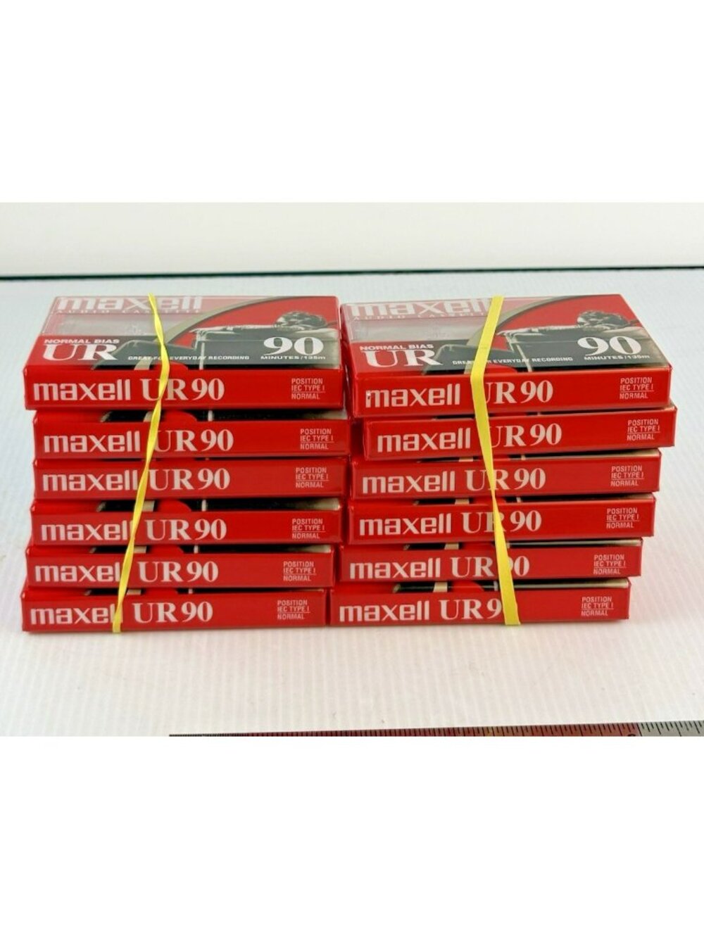 Lot of 12 New Sealed Maxell UR 90 Normal Bias Blank Cassette Tapes 90 Min